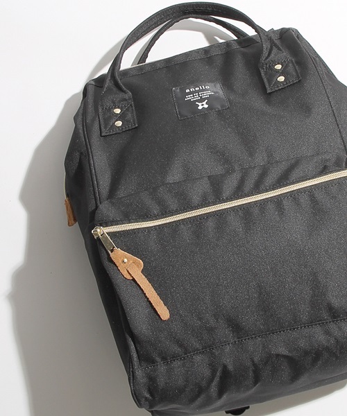 anello（アネロ）の「WEGO/anello口金ポリデイパック（バックパック/リュック・メンズ・トリコロール/ブラック/ネイビー/その他1・FREE）」の2枚目の写真