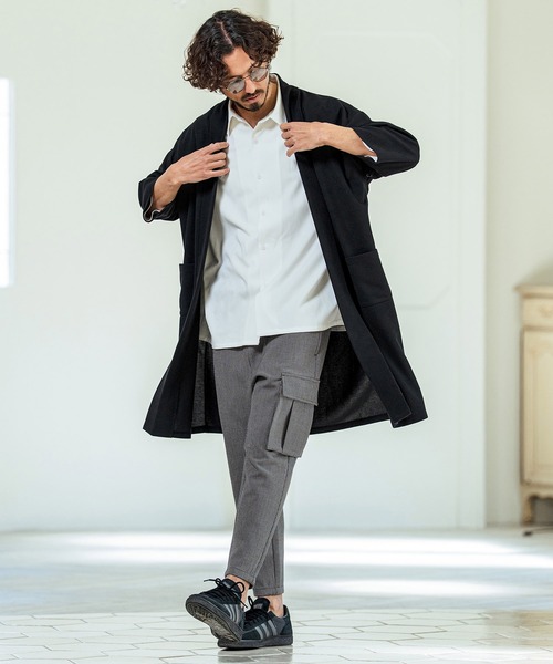 Magine（マージン）の「mp14660- Asymmetric Cargo Pocket Bonded Houndstooth Pants カーゴポケットパンツ(MGN-261-030)（カーゴパンツ・メンズ・ブラウン/ブラック・48/46/44）」の8枚目の写真