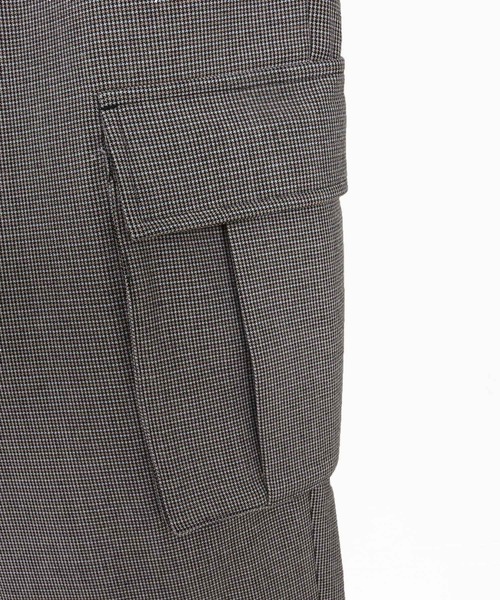 Magine（マージン）の「mp14660- Asymmetric Cargo Pocket Bonded Houndstooth Pants カーゴポケットパンツ(MGN-261-030)（カーゴパンツ・メンズ・ブラウン/ブラック・48/46/44）」の20枚目の写真