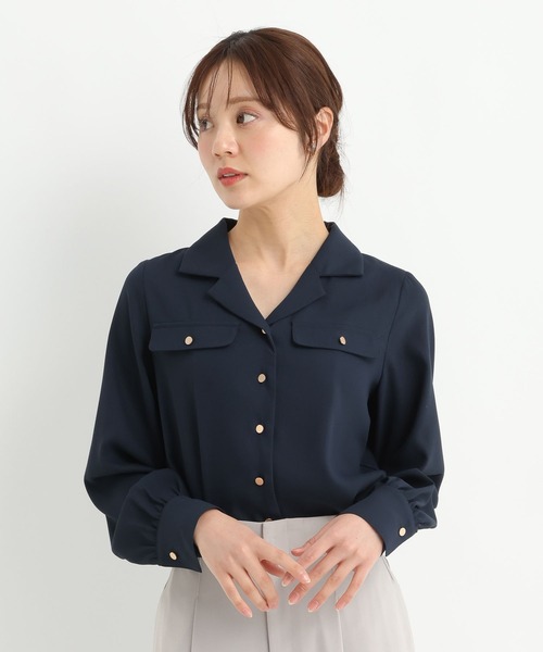 Andemiu(アンデミュウ)の「カイキンキンボタンブラウス641177(シャツ/ブラウス・レディース・アイボリー/ブルー/ネイビー・FREE)」の18枚目の写真