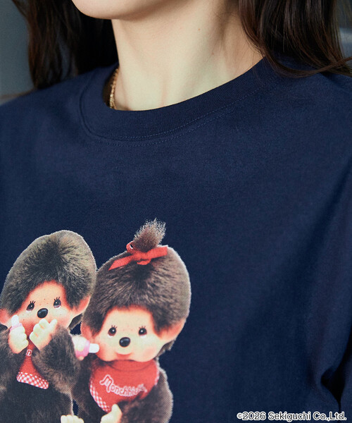 PUBLUX(パブリュクス)の「PUBLUX/パブリュクス モンチッチ フロントプリント Tシャツ 限定展開(Tシャツ/カットソー・レディース・イエロー/チャコールグレー/ネイビー/オフホワイト・フリ-)」の12枚目の写真