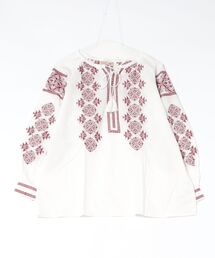 【欧州航路】トリフォイ刺繍ブラウス