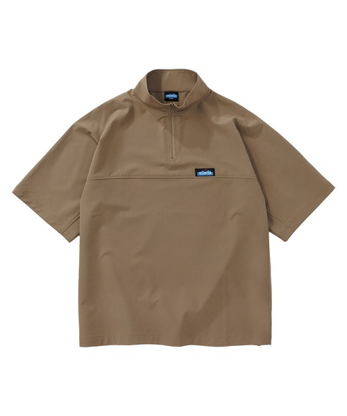 KAVU(カブー)の「KAVU/カブー N-HZ SHELTECH SHIRTS/ニューハーフジップシェルテックシャツ(シャツ/ブラウス・メンズ・ベージュ/ブラック・LARGE/MEDIUM)」の1枚目の写真
