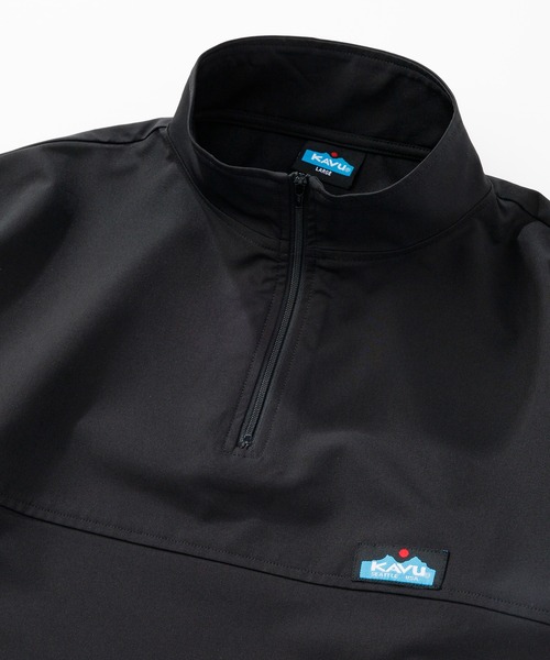 KAVU(カブー)の「KAVU/カブー N-HZ SHELTECH SHIRTS/ニューハーフジップシェルテックシャツ(シャツ/ブラウス・メンズ・ベージュ/ブラック・LARGE/MEDIUM)」の4枚目の写真