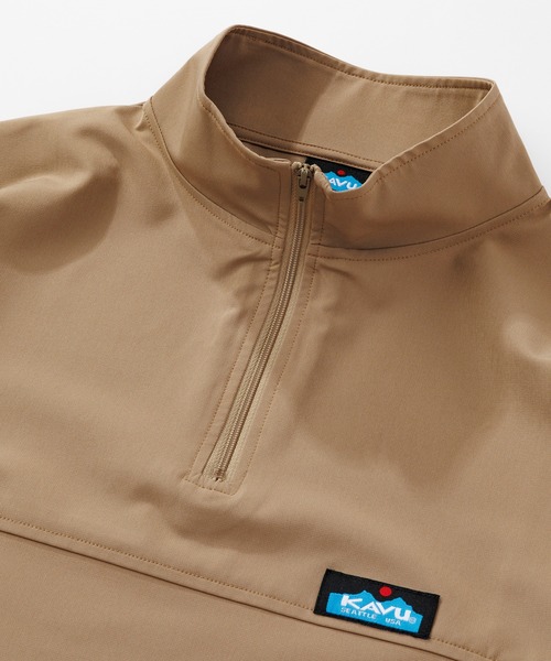 KAVU(カブー)の「KAVU/カブー N-HZ SHELTECH SHIRTS/ニューハーフジップシェルテックシャツ(シャツ/ブラウス・メンズ・ベージュ/ブラック・LARGE/MEDIUM)」の7枚目の写真
