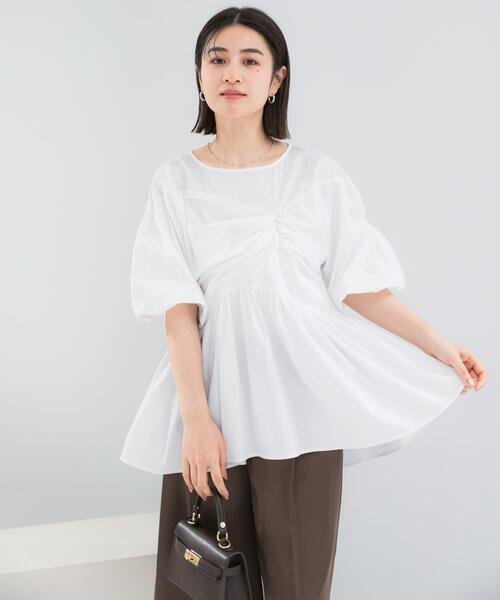 URBAN RESEARCH ROSSO WOMEN(アーバンリサーチ ロッソ)の「『別注』ELENDEEK×ROSSO GATHER BLOUSE(シャツ/ブラウス・レディース・オフホワイト/ブルー/ブラック・FREE)」の17枚目の写真