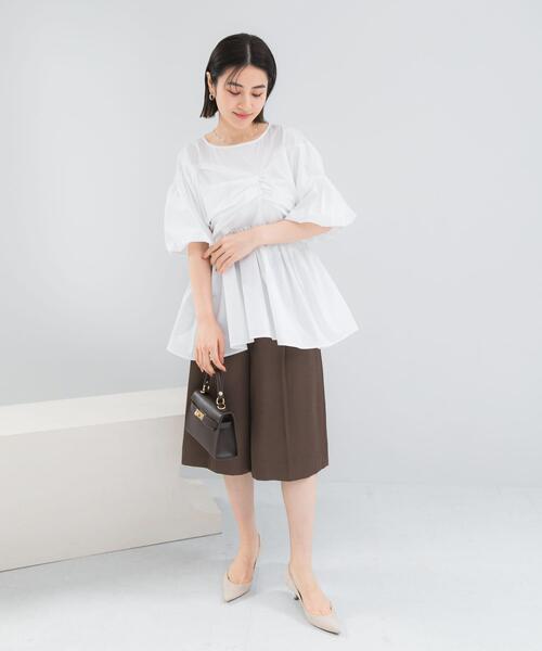 URBAN RESEARCH ROSSO WOMEN（アーバンリサーチ　ロッソ）の「『別注』ELENDEEK×ROSSO　GATHER BLOUSE（シャツ/ブラウス・レディース・オフホワイト/ブルー/ブラック・FREE）」の10枚目の写真