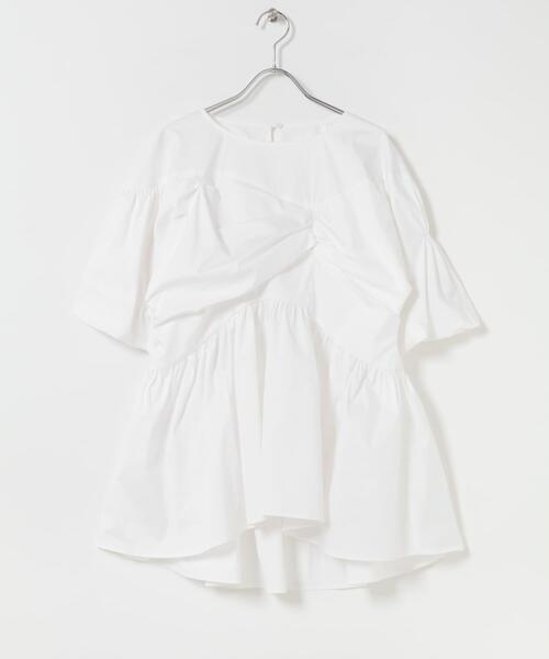 URBAN RESEARCH ROSSO WOMEN（アーバンリサーチ　ロッソ）の「『別注』ELENDEEK×ROSSO　GATHER BLOUSE（シャツ/ブラウス・レディース・オフホワイト/ブルー/ブラック・FREE）」の12枚目の写真