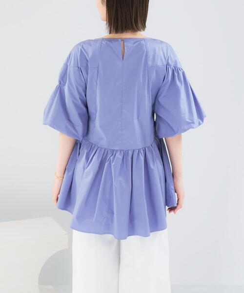 URBAN RESEARCH ROSSO WOMEN(アーバンリサーチ ロッソ)の「『別注』ELENDEEK×ROSSO GATHER BLOUSE(シャツ/ブラウス・レディース・オフホワイト/ブルー/ブラック・FREE)」の6枚目の写真