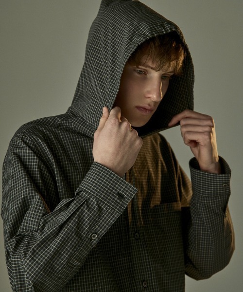 Toironier（トワロニエ）の「Toironier/トワロニエ/HOODED SHIRTS（シャツ/ブラウス・メンズ・ミント/ブラウン/ブラック・2/1）」の5枚目の写真