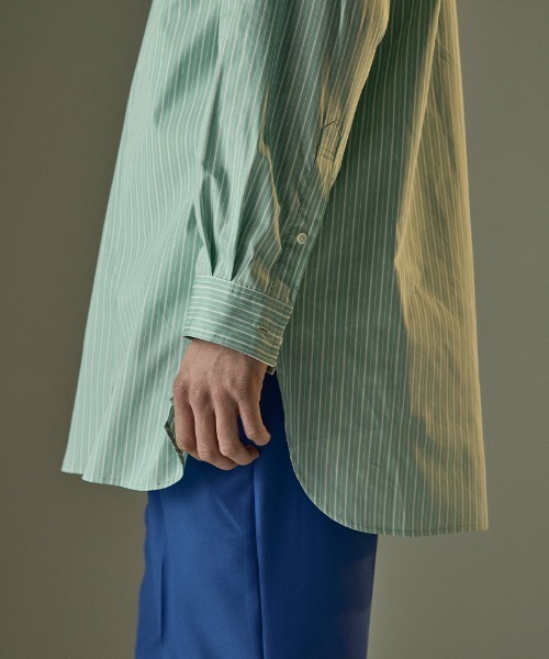 Toironier（トワロニエ）の「Toironier/トワロニエ/HOODED SHIRTS（シャツ/ブラウス・メンズ・ミント/ブラウン/ブラック・2/1）」の8枚目の写真