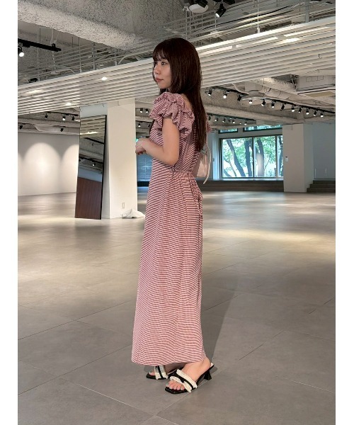 LILY BROWN(リリーブラウン)の「【新色追加】2wayダブルスリーブカットワンピース(ワンピース・レディース・ブラック/ミント/チェック/レッド/アイボリー・F)」の19枚目の写真