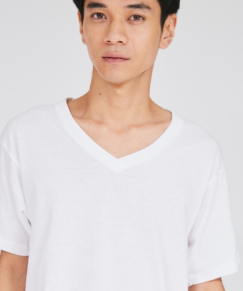 HANES(ヘインズ)の「【Hanes/ヘインズ】メンズ 【3枚組】アオラベルVネックTシャツ 青パック(Tシャツ/カットソー・メンズ・ホワイト・X-LARGE/MEDIUM/LARGE/SMALL/X-SMALL)」の3枚目の写真