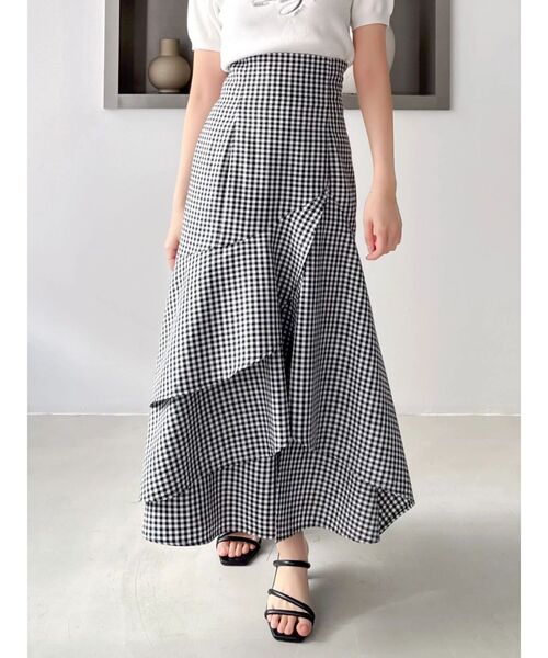 dazzlin(ダズリン)の「アシメラッフルマーメイドスカート(スカート・レディース・その他1/ブラック/インディゴブルー・MEDIUM/SMALL)」の8枚目の写真
