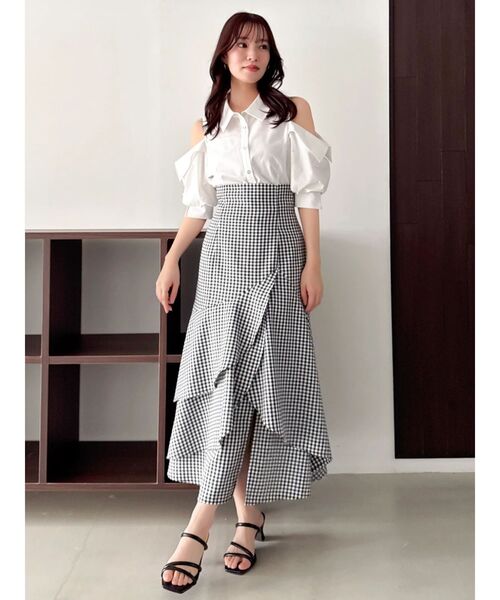dazzlin(ダズリン)の「アシメラッフルマーメイドスカート(スカート・レディース・その他1/ブラック/インディゴブルー・MEDIUM/SMALL)」の10枚目の写真