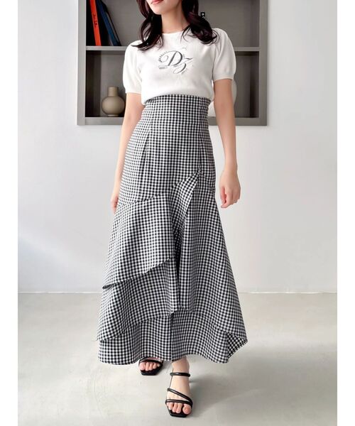 dazzlin(ダズリン)の「アシメラッフルマーメイドスカート(スカート・レディース・その他1/ブラック/インディゴブルー・MEDIUM/SMALL)」の12枚目の写真
