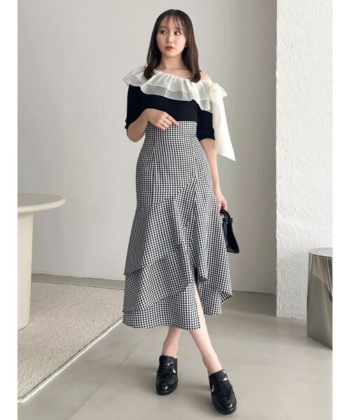 dazzlin(ダズリン)の「アシメラッフルマーメイドスカート(スカート・レディース・その他1/ブラック/インディゴブルー・MEDIUM/SMALL)」の19枚目の写真
