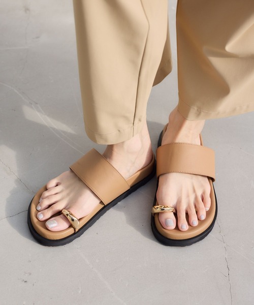 BARNYARDSTORM（バンヤードストーム）の「BARNYARDSTORM / 『ネルソンさん』ご紹介アイテム】メタルトングレザーサンダル【一部店舗限定カラー】（サンダル・レディース・モカ/ブラック・36/37/38）」の12枚目の写真