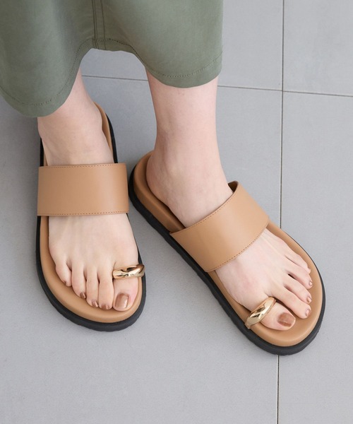 BARNYARDSTORM（バンヤードストーム）の「BARNYARDSTORM / 『ネルソンさん』ご紹介アイテム】メタルトングレザーサンダル【一部店舗限定カラー】（サンダル・レディース・モカ/ブラック・36/37/38）」の11枚目の写真