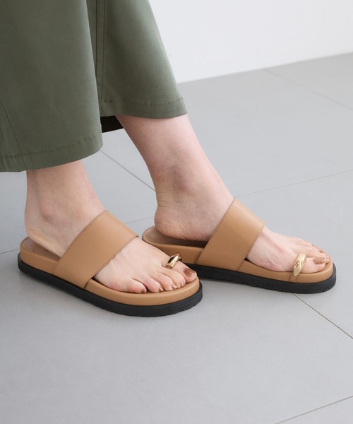 BARNYARDSTORM（バンヤードストーム）の「BARNYARDSTORM / 『ネルソンさん』ご紹介アイテム】メタルトングレザーサンダル【一部店舗限定カラー】（サンダル・レディース・モカ/ブラック・36/37/38）」の4枚目の写真