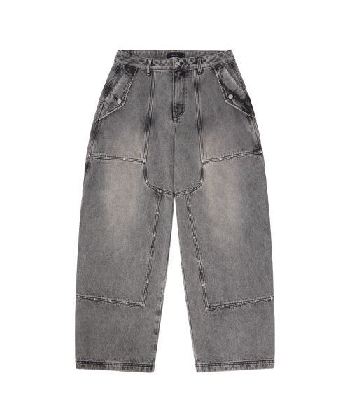 AAKAM(アーカム)の「Steve Double Knee Denim Pants (Gray)(デニムパンツ・レディース・その他・1/2)」の2枚目の写真