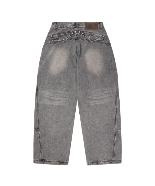 AAKAM(アーカム)の「Steve Double Knee Denim Pants (Gray)(デニムパンツ・レディース・その他・1/2)」の3枚目の写真