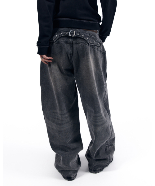 AAKAM(アーカム)の「Steve Double Knee Denim Pants (Gray)(デニムパンツ・レディース・その他・1/2)」の6枚目の写真