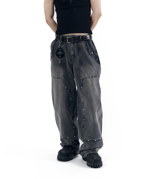 AAKAM(アーカム)の「Steve Double Knee Denim Pants (Gray)(デニムパンツ・レディース・その他・1/2)」の11枚目の写真