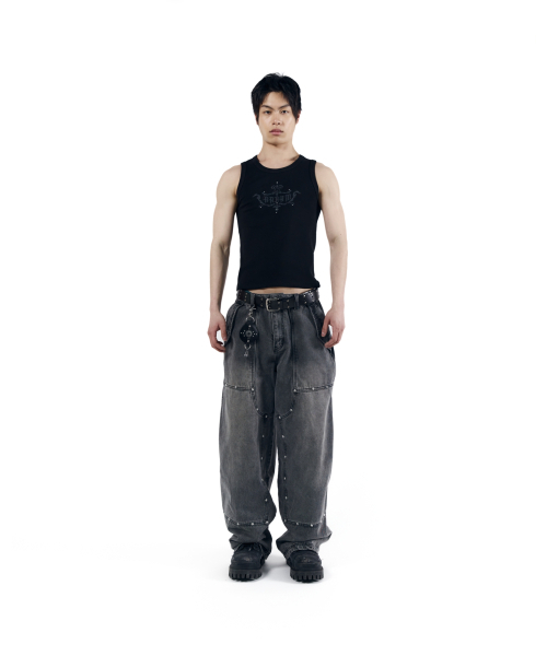 AAKAM(アーカム)の「Steve Double Knee Denim Pants (Gray)(デニムパンツ・レディース・その他・1/2)」の12枚目の写真