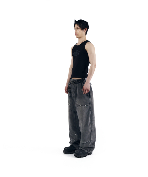 AAKAM(アーカム)の「Steve Double Knee Denim Pants (Gray)(デニムパンツ・レディース・その他・1/2)」の13枚目の写真
