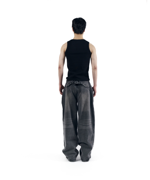 AAKAM(アーカム)の「Steve Double Knee Denim Pants (Gray)(デニムパンツ・レディース・その他・1/2)」の14枚目の写真