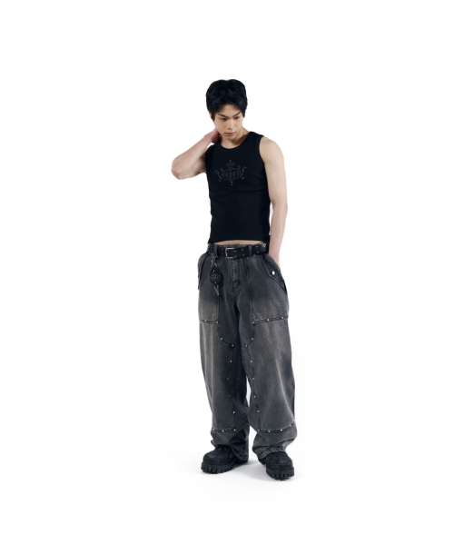 AAKAM(アーカム)の「Steve Double Knee Denim Pants (Gray)(デニムパンツ・レディース・その他・1/2)」の15枚目の写真