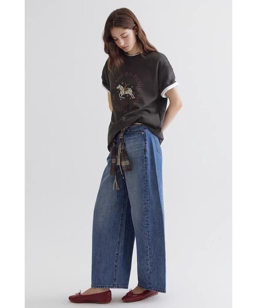 Fano Studios（ファノ ストゥディオズ）の「ペガサスモチーフ ドロップショルダー Tシャツ FC26S051【Fano Studios】【2026SS】（Tシャツ/カットソー・レディース・ダークグレー・S/M/L）」の3枚目の写真