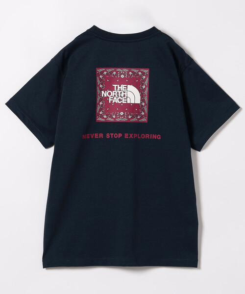 THE NORTH FACE（ザノースフェイス）の「THE NORTH FACE/ザ・ノース・フェイス S/S Bandana Square Logo Tee / NTW32446 / ショートスリーブバンダナスクエアロゴティー（Tシャツ/カットソー・レディース・ブラック/ネイビー/ホワイト・LARGE）」の3枚目の写真