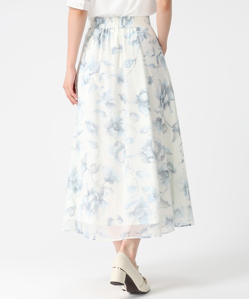 MISCH MASCH（ミッシュマッシュ）の「2026春夏新作 水彩フラワーラメシアースカート（ジャンパースカート・レディース・グレー/ブルー/グリーン・M/S）」の8枚目の写真