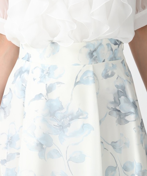 MISCH MASCH（ミッシュマッシュ）の「2026春夏新作 水彩フラワーラメシアースカート（ジャンパースカート・レディース・グレー/ブルー/グリーン・M/S）」の10枚目の写真