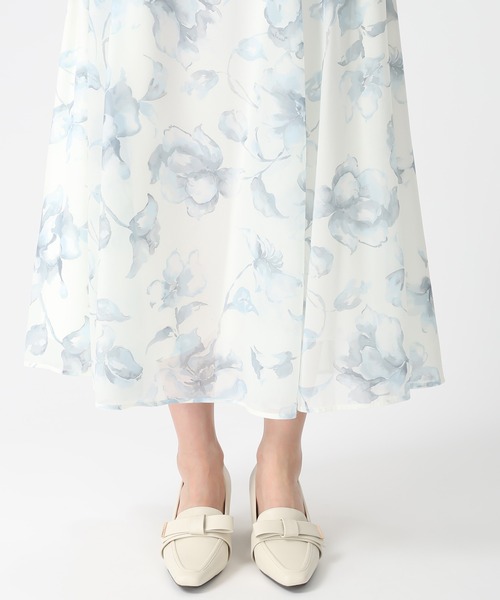 MISCH MASCH（ミッシュマッシュ）の「2026春夏新作 水彩フラワーラメシアースカート（ジャンパースカート・レディース・グレー/ブルー/グリーン・M/S）」の13枚目の写真