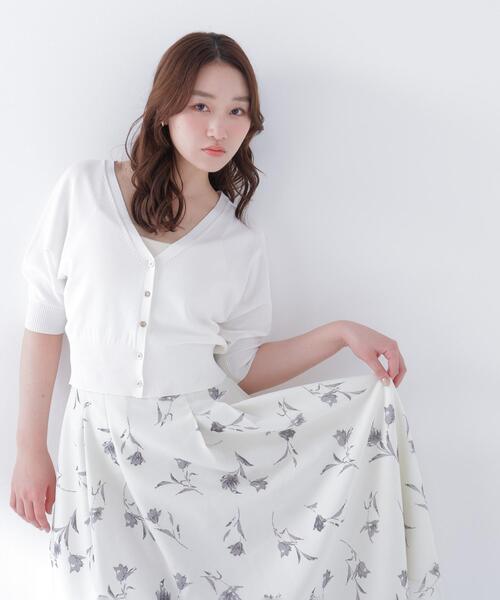 NATURAL BEAUTY BASIC（ナチュラルビューティーベーシック）の「【UVカット/マシンウォッシャブル/接触冷感】ドルマンボレロカーディガン（カーディガン/ボレロ・レディース・ブラック/ブルー/オフホワイト・FREE）」の16枚目の写真