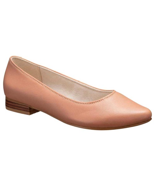 R.(REGAL FOOT COMMUNITY)(アールドット)の「アールドット S17C フラットパンプス(スリッポン・レディース・サーモンピンク・24.5/24/23.5/23/22.5)」の2枚目の写真