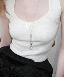 SINOON（シヌーン）の「Eggplant Drop Necklace (Silver)（ネックレス）」