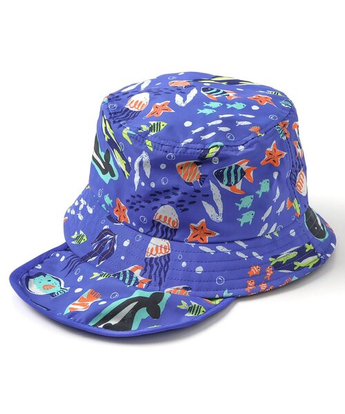 Ampersand（アンパサンド）の「【UVカット/接触冷感/撥水加工/遮光】ヒヨケルHAT（ハット・キッズ・カーキ/イエロー/ブルー/アイボリー/ブラック・48/56/54/52/50）」の7枚目の写真