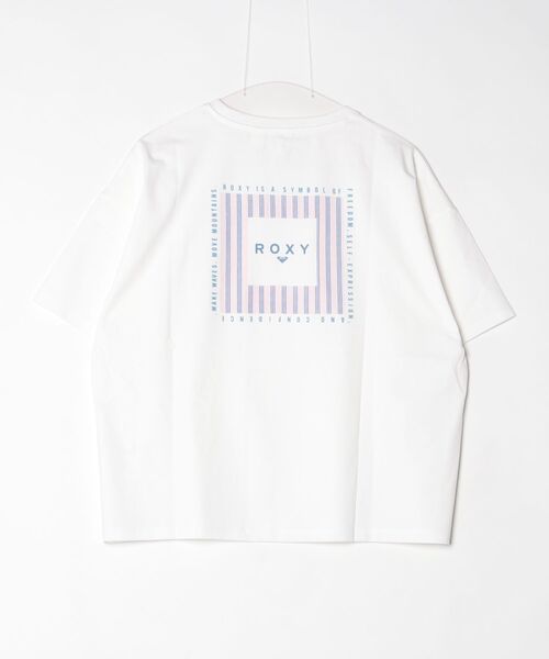 ROXY（ロキシー）の「【別注】ロキシー ROXY FREEDOM 限定コラボ（Tシャツ/カットソー・レディース・ホワイト×ネイビー/ホワイト×グリーン/ホワイト×ピンク・S/M/L）」の6枚目の写真