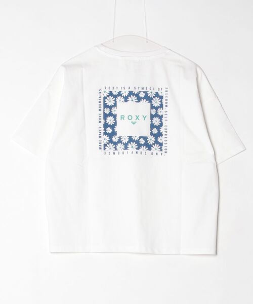 ROXY（ロキシー）の「【別注】ロキシー ROXY FREEDOM 限定コラボ（Tシャツ/カットソー・レディース・ホワイト×ネイビー/ホワイト×グリーン/ホワイト×ピンク・S/M/L）」の4枚目の写真