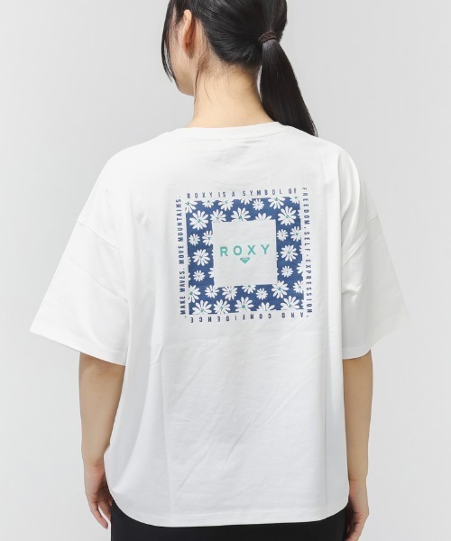 ROXY（ロキシー）の「【別注】ロキシー ROXY FREEDOM 限定コラボ（Tシャツ/カットソー・レディース・ホワイト×ネイビー/ホワイト×グリーン/ホワイト×ピンク・S/M/L）」の2枚目の写真