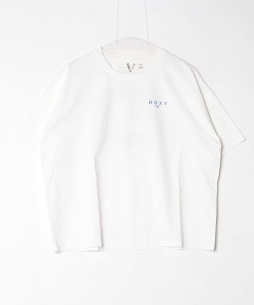 ROXY（ロキシー）の「【別注】ロキシー ROXY FREEDOM 限定コラボ（Tシャツ/カットソー・レディース・ホワイト×ネイビー/ホワイト×グリーン/ホワイト×ピンク・S/M/L）」の9枚目の写真