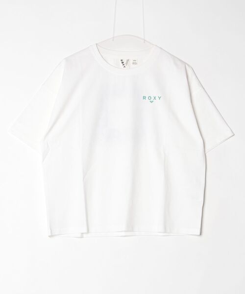 ROXY（ロキシー）の「【別注】ロキシー ROXY FREEDOM 限定コラボ（Tシャツ/カットソー・レディース・ホワイト×ネイビー/ホワイト×グリーン/ホワイト×ピンク・S/M/L）」の7枚目の写真