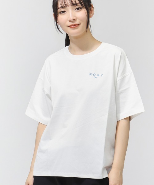 ROXY（ロキシー）の「【別注】ロキシー ROXY FREEDOM 限定コラボ（Tシャツ/カットソー・レディース・ホワイト×ネイビー/ホワイト×グリーン/ホワイト×ピンク・S/M/L）」の13枚目の写真