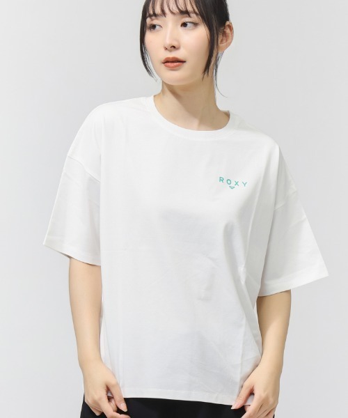ROXY（ロキシー）の「【別注】ロキシー ROXY FREEDOM 限定コラボ（Tシャツ/カットソー・レディース・ホワイト×ネイビー/ホワイト×グリーン/ホワイト×ピンク・S/M/L）」の14枚目の写真