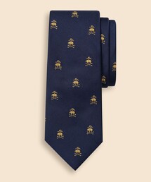 BROOKS BROTHERS | シルク　GFロゴ＆クロスボーン　レップタイ(ネクタイ)