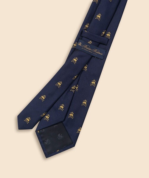 BROOKS BROTHERS(ブルックスブラザーズ)の「シルク GFロゴ&クロスボーン レップタイ(ネクタイ・メンズ・ネイビー・ONE SIZE)」の2枚目の写真